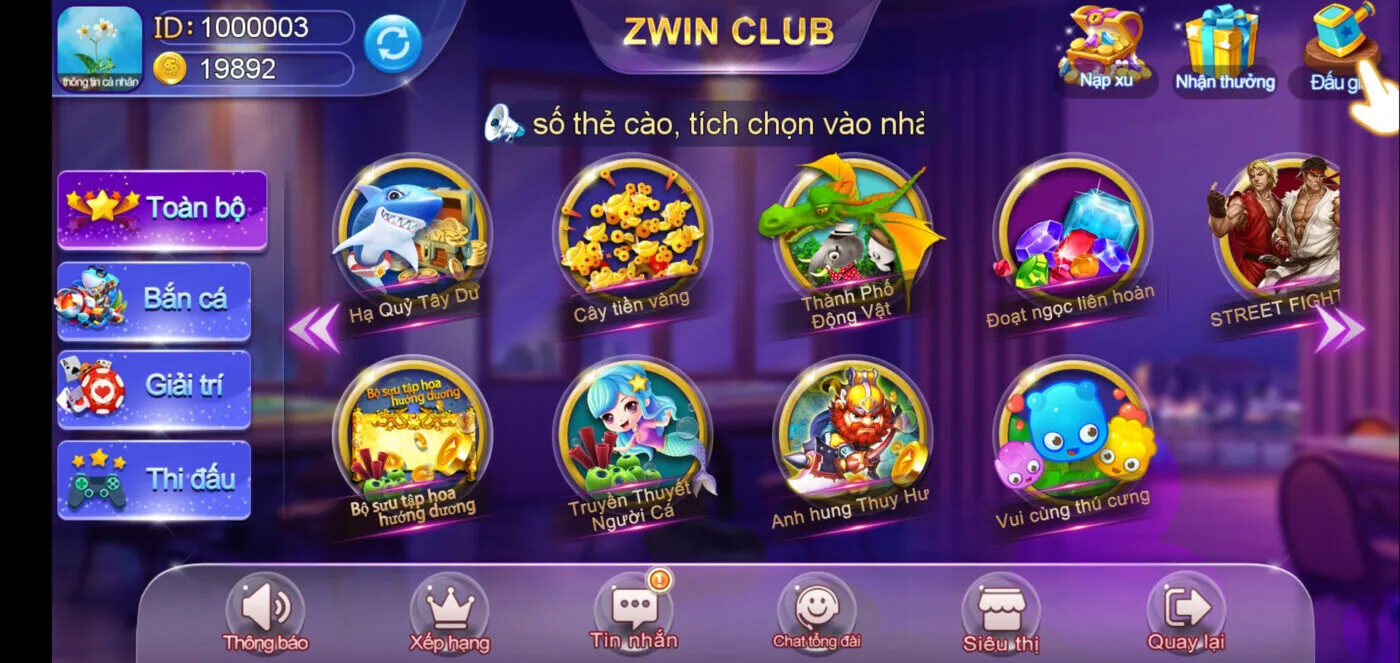 Hướng dẫn chơi ZWin Club