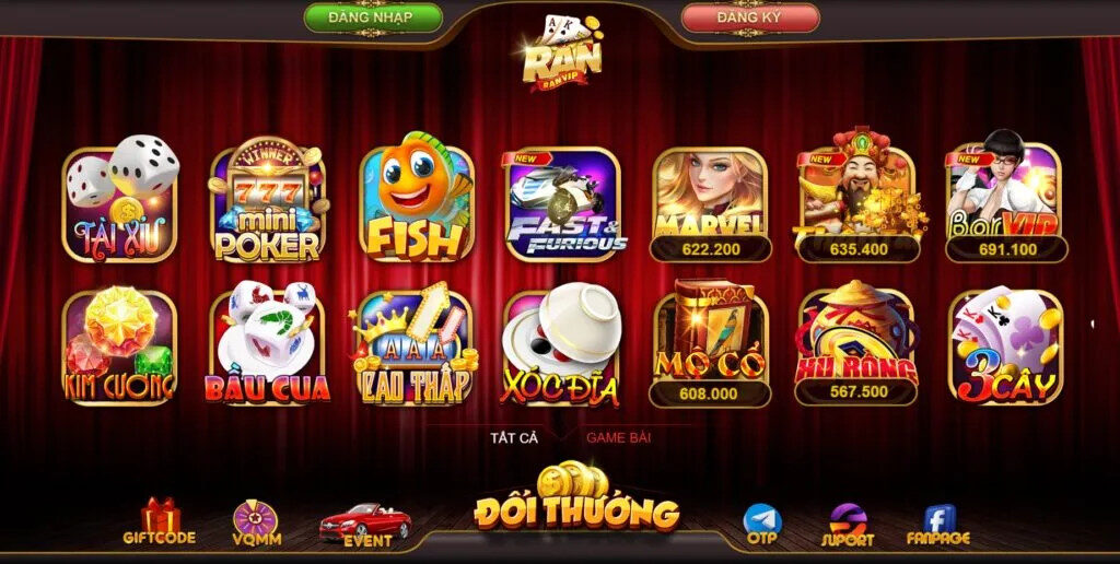 Kho game đa dạng tại RanVip