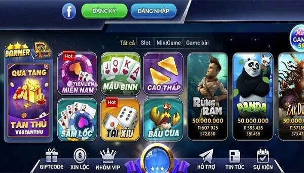 Kho game đa dạng tại V68 Club